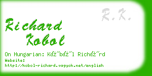 richard kobol business card